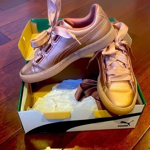 Puma Basket Heart Copper Rose Sneaker.